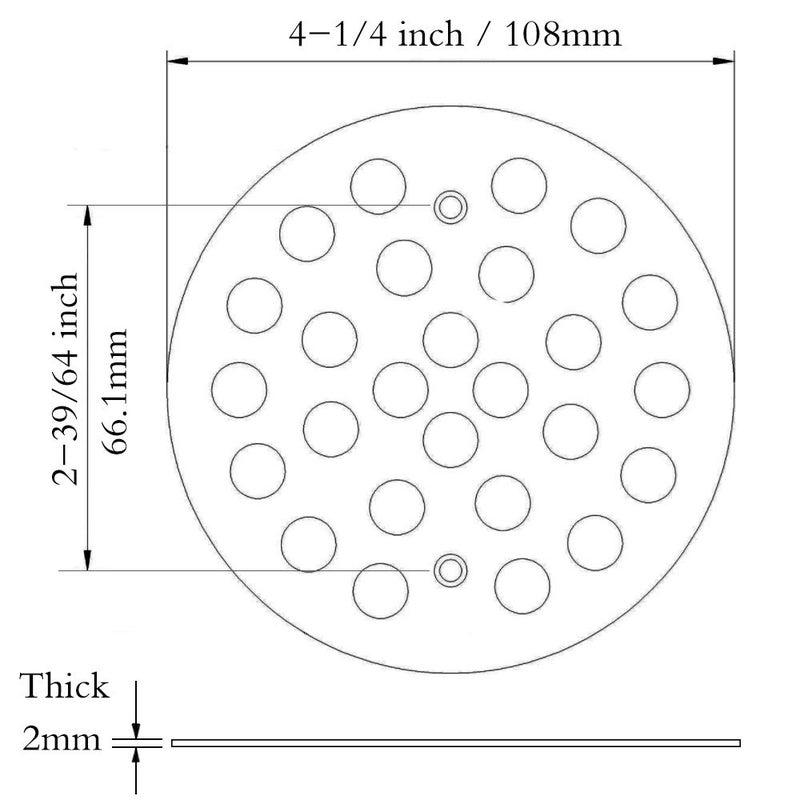 TRUSTMI 4 1/4-inch Screw-in Style Shower Drain Grate Replacement Cover with Screws,Brushed Gold - Image 5